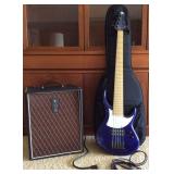 VKE016 Amplifier and Electric Bass Guitar 