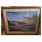 VKE038 Vintage Koa Framed Roy Tabora Lithograph