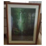 VKE039 Koa Framed Lithograph "Emerald Falls"