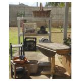 VKE114 Drop Leaf Solid Wood Table, Woven Baskets and More