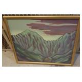 WAE002 Framed Lola Stone Original Oil, "Only One Stone Remains"