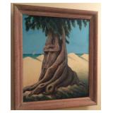 WAE032 Original Lola Stone Oil, "The Tree & the Dove"