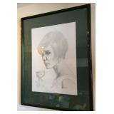 WAE041 "Two Roses" Original Pencil Drawing by Gervais