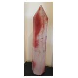 WAE075 Large Dragon Blood Glass Cherry Quartz Scepter