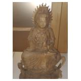 WAE111 Carved Wood Hindi Goddess