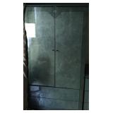 WAE149 Marble-Like Finish Armoire
