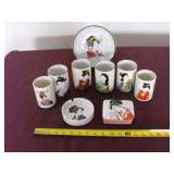 Vintage Geisha Ceramic Set