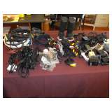 Assorted AV and Computer cables, cords, adapters and accessories.