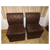Ornate Woven Fiber Chairs