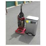 Hoover Bagless Vacuum and Simply Human Trash Can