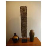 Decorative Floor Lamp and 2 decorative vases