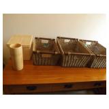 4 Baskets and a Vase