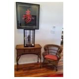 KIE026 - RATTAN DESK & CHAIR
