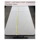 KIE027 - LIFETIME 6-FOOT COMMERCIAL FOLDING TABLE
