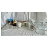 KIE034 - GLASS DECOR, CERAMIC STORAGE CONTAINERS AND MORE