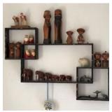 APM059-WOODEN AND METAL FIGURINES