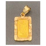 Apm207-Kamehameha Gold Ingot Pendant