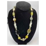 Mhh011 - Green Jade Hodge Podge Necklace 