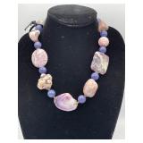 Mhh019 - Purple Seashell Necklace 