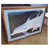 MHH302 Painting of Dolphins Swimming