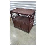 Dsh089 - Rattan / Wood Shelf And Storage