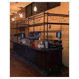 Vfd040 - Large Stone Top Bar & Metal Bar Top Wine Glass Hanging Structure