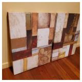 Vfd076 - Pair of 32" x 23.5" x 1.5" Art Deco Prints on Canvas