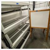 Vfd089- Shelf Storage & Folding Whiteboard/Chalkboard Easel