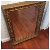 Pks015 - Large Gold-Tone Framed Mirror 32" x 24" 