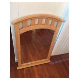 PKS018 - Another Large Wood Framed Mirror 46.5" h x 31" w