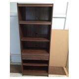 PKS042 - 5-Shelf Bookcase w/Drawer Compartment 71" h x 28.25 w x 15" d