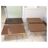 Pks054 - Set of Four Small Folding Tables 12" h x 35.5" w x 23" d