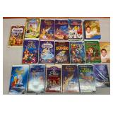 PST028 - Vintage Walt Disney Classic VHS Movies & More Sword in the Stone, Alice, Robin Hood & More