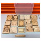 PST053 - Sixteen Wood Rubber Stamps For Creative Crafts - Frames Theme - See Photos for Designs