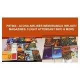 PST064 - Rare Aloha Airlines Memorabilia Inflight Magazines, Flight Attendant Info & More