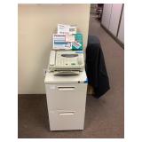 Ais005 Panasonic Fax Machine & 2-Drawer Metal File Cabinet & More