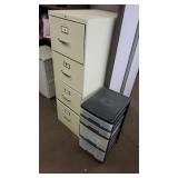 AIS012 - 4-Drawer Metal File Cabinet, 4-Drawer Plastic Storage Unit & More