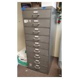 Ais014 - 9-Drawer Metal Cabinet 28" x 20" x 51"