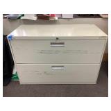 Ais015 Two-Drawer Lateral Metal File Cabinet 42" x 19.25" x 28.5" (CONTENTS NOT INCLUDED)