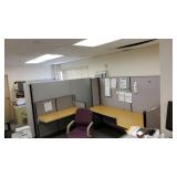 AIS038 - Modular Cubicle Set w/Desktops, Storage, Office Chair & More - See Description & Photos