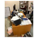 Ais045 Wooden Office Desk 65" x 30.25" x 29.25" (Items on & around desk NOT INCLUDED)