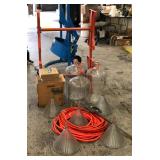 Ais047 - Uline Drum Rack, Glass Jugs, Funnels, Wire Cable & More See Description & Photos