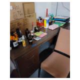 Ais060 Vintage Double Pedestal Desk With Chair