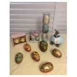 Amf021 Vintage Paper Mache Easter Eggs & Other Easter Decor
