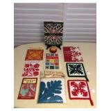 Amf023 Hawaiian Quilt Books, Pillow Kit , Pot Holders & Pin Cushion