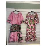 Amf051 Two 3xl Pink Floral Muu Muu