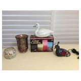 Amf062 Tiffany Style Peacock Lamp, Flameless Candles & More!