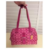 Amf100 Hot Pink Signature Coach Bag