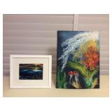 Amf102 Original Seascape Painting & Framed Wyland Picture