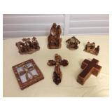 Amf109 Hand Carved Wooden Nativity Sets & Crosses